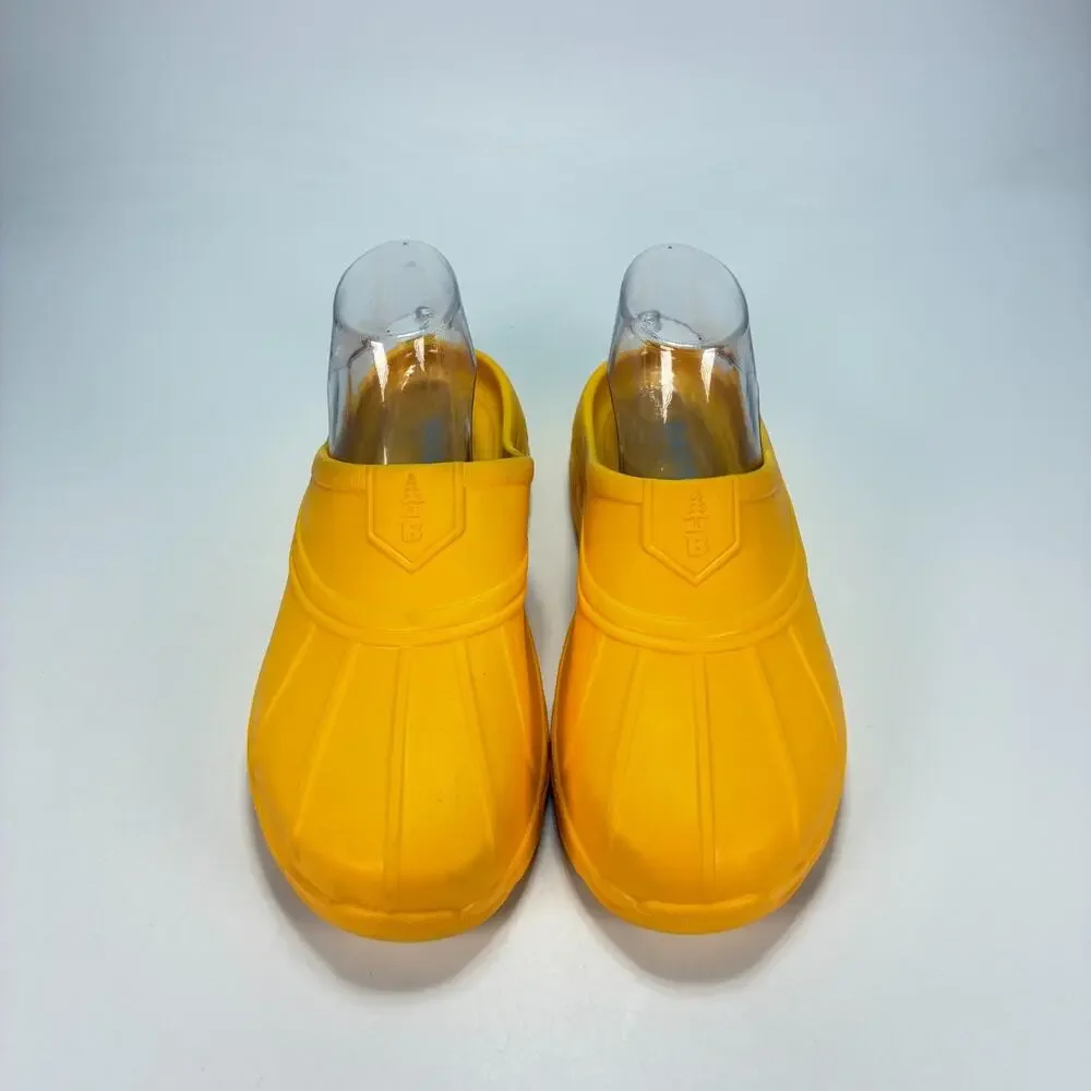 Bass Outdoor Field Clogs Bright Yellow Comfort Slip On Slide Slippers Men's Sz 8